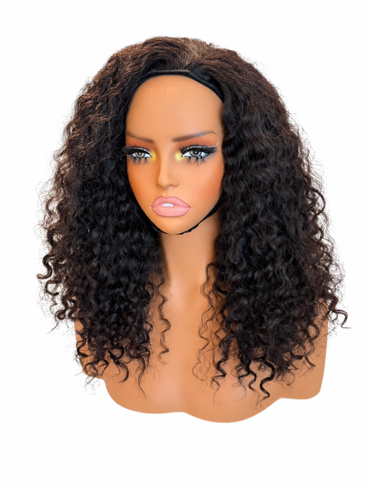 Burmese Curly Half Wig